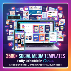 3500+ Canva Editable Social Media Templates Mega Bundle for