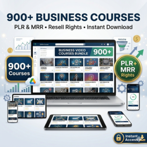 900+ Business Video Courses Bundle Online Training Library PLR MRR Resell Rights