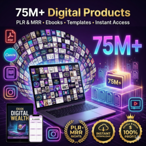 75M+ Digital Products Mega Bundle: PLR MRR, Ebooks, Templates (Instant Download)