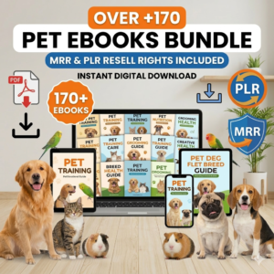 170+ Pet Ebooks Bundle | PLR MRR Resell Rights (Digital Download)