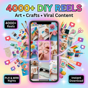 4000+ DIY Art & Craft Reels PLR MRR | Digital Download Content for Instagram TikTok YouTube