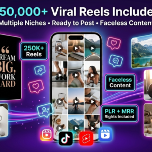 250,000+ Viral Reels Mega Bundle (PLR/MRR) | Faceless Reels Content | Instagram Reels, TikTok & YouTube Shorts | Digital Download