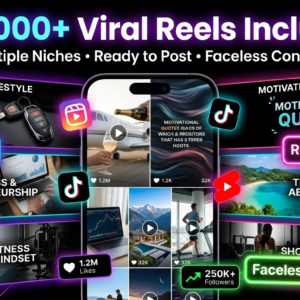 250,000+ Viral Reels Mega Bundle (PLR/MRR) | Faceless Reels Content | Instagram Reels, TikTok & YouTube Shorts | Digital Download