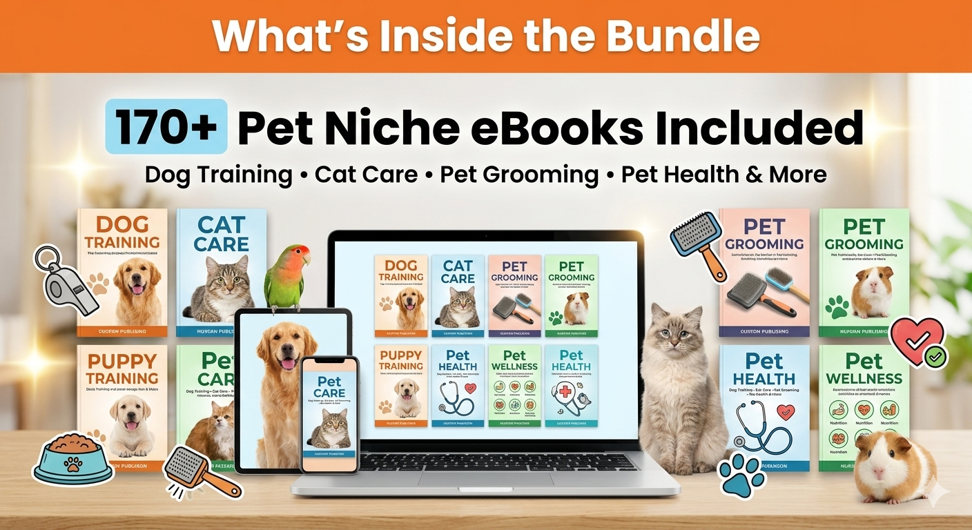 170+ Pet Ebooks Bundle | PLR MRR Resell Rights (Digital Download) - Image 2
