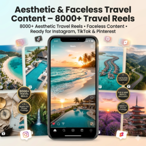 Travel Instagram Reels bundle, Faceless Reels, Instagram Reels, Travel Videos, Faceless Videos, MRR PLR, DFY Reels Beach Resort Travel Reels
