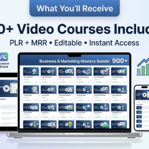 900+ Business Video Courses Bundle Online Training Library PLR MRR Resell Rights