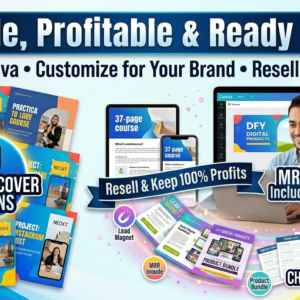 Canva Crash Course With MRR, PLR, Master Resell and Private Label Rights, How To Use Canva, Editable Template, Video Tutorials,Rebrand, DFY