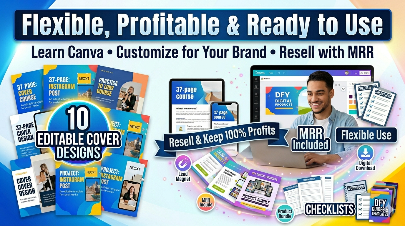Canva Crash Course With MRR, PLR, Master Resell and Private Label Rights, How To Use Canva, Editable Template, Video Tutorials,Rebrand, DFY - Image 3