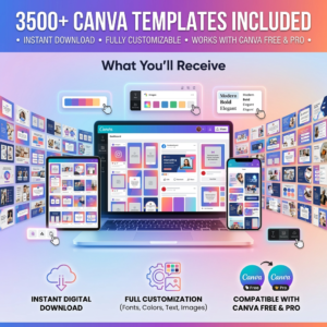 3500+ Canva Editable Social Media Templates Mega Bundle for