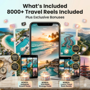 Travel Instagram Reels bundle, Faceless Reels, Instagram Reels, Travel Videos, Faceless Videos, MRR PLR, DFY Reels Beach Resort Travel Reels
