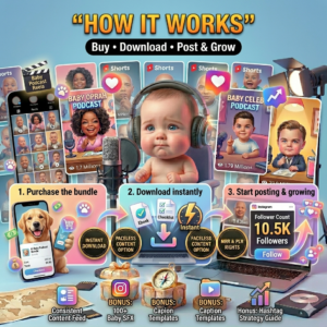 300 AI Baby Podcast Reels | Viral TikTok, Instagram, YouTube (Instant Download)