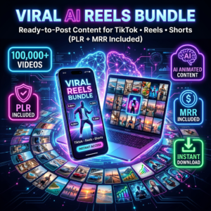 100,000+ Viral Reels Bundle, AI Animated Content Kit (PLR MRR)