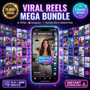 75,000+ Viral Reels Mega Bundle PLR MRR