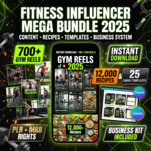 Fitness Influencer Mega Bundle 2025, 700+ Gym Reels