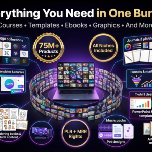 75 Million Digital Products Bundle | MRR PLR Resell Rights (Canva Templates, Ebooks)