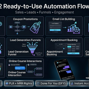 12 Manychat Automation Flows with Private Label Rights (PLR) and Master Resell Rights (MRR) | Digital Marketing | Faceless Marketing | DFY