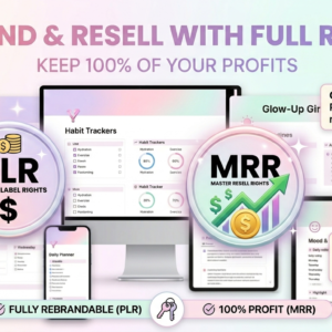 Glow-Up Girl Planner Notion Template: Habits, Affirmations & Life Design (PLR/MRR)