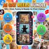185+ AI Cat Reels Bundle, Viral Social Media Content