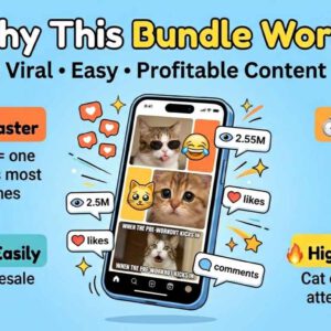 185+ AI Cat Reels Bundle, Viral Social Media Content