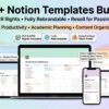 200+ Notion Templates Bundle | Life Planner, Finance, Productivity (PLR & MRR Rights) - Image 3